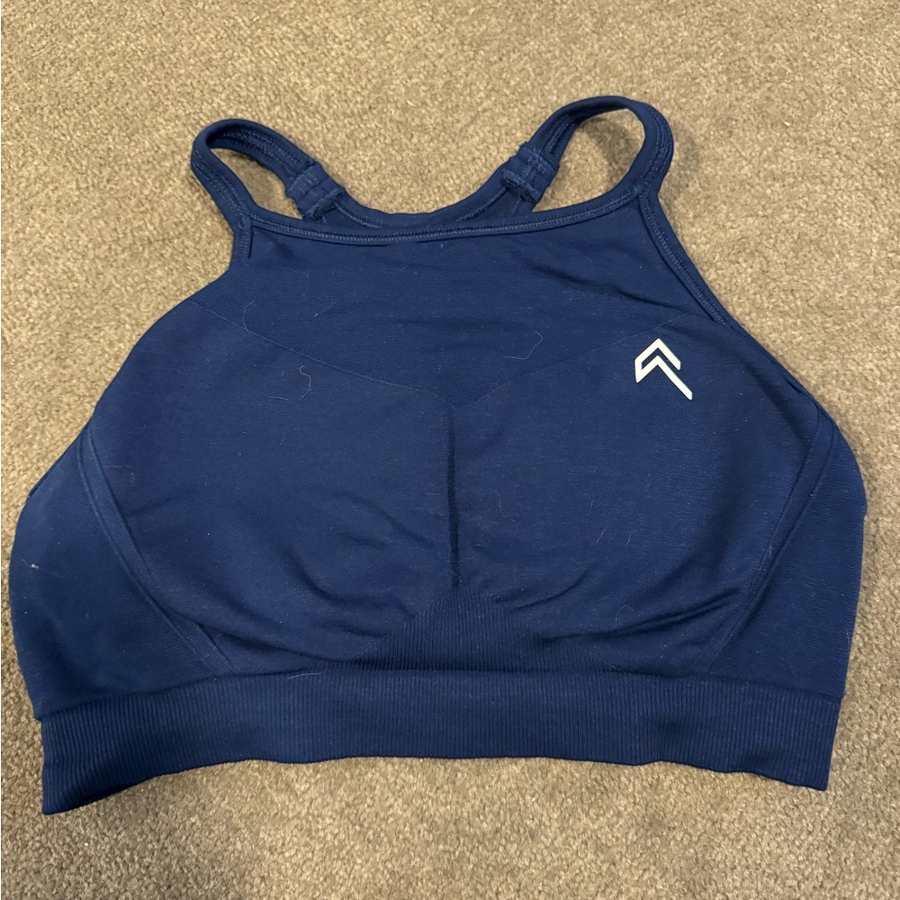 Oner Active Effortless Seamless High Neck Bralette in Midnight - Large